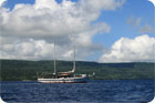 Le Coongoola, bateau de croisire dans les eaux d'Efate