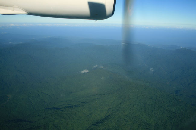 Efate vue du ciel, le centre de l'île
