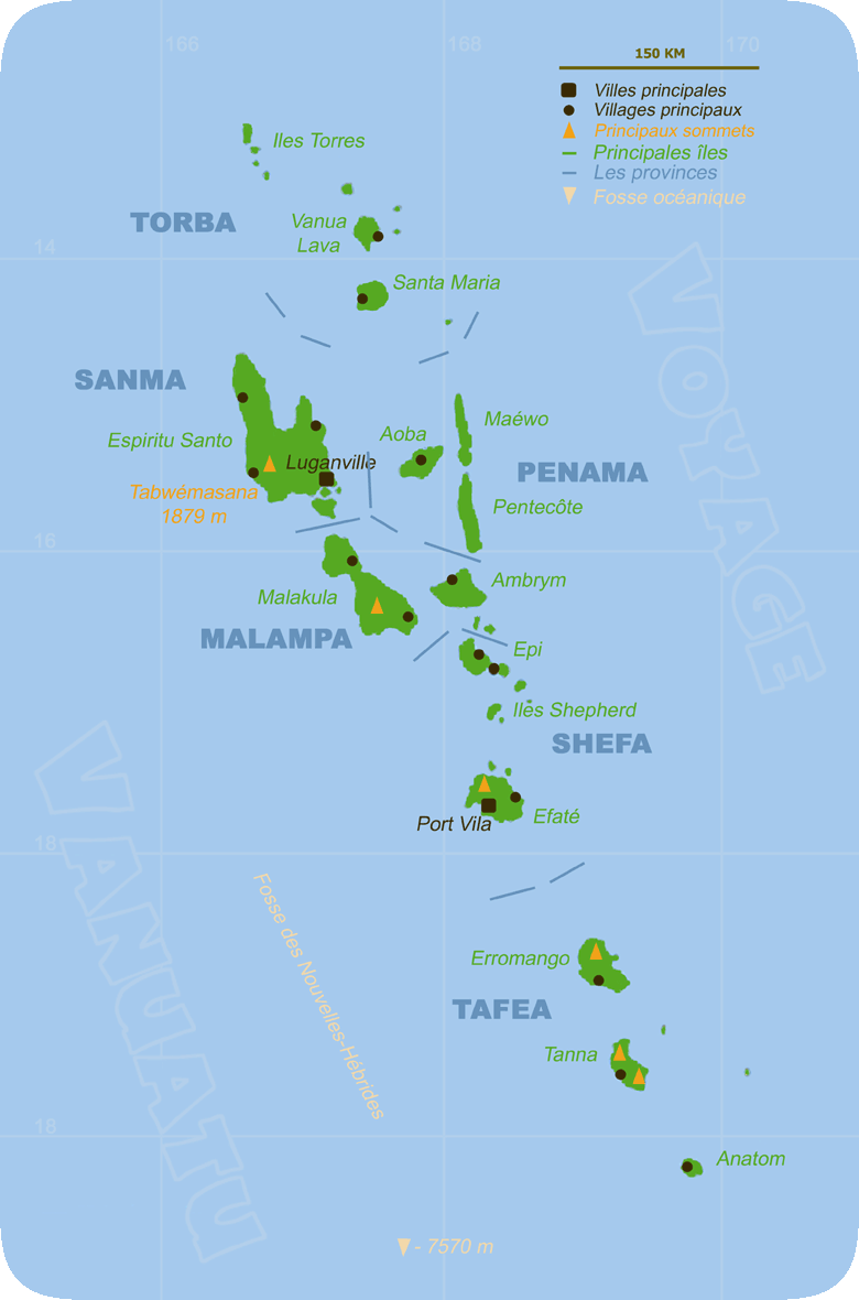 Carte du Vanuatu